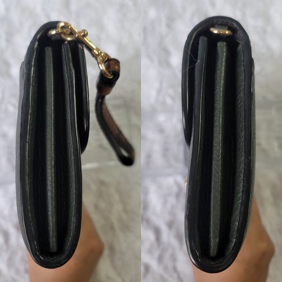 COACH Ivy Green Crocodile Embossed Leather Envelope Flap Wallet Convertible - Picture 7 of 13